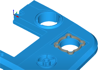 modře zobrazený díl v software ZEISS Reverse Engineering