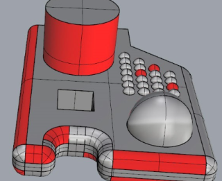 Grafické znázornění kontroly normál v 3D modelu