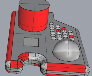 Graphical representation of normals control in a 3D model