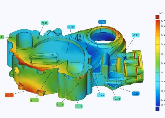 Clear visualization and analysis of scanned object data in the GOM Inspect Suite software tool